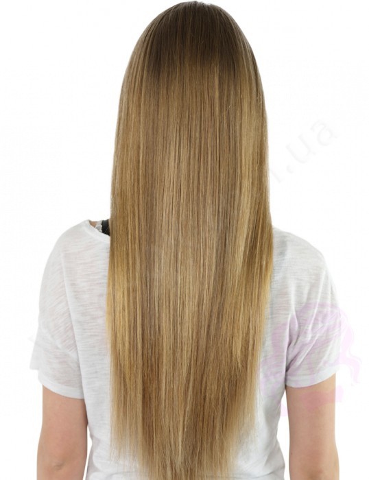 Натуральне волосся на заколках 50 см, 6 пасм, світло-русяве (№16) Натуральне волосся на заколках 50 см, 6 пасм, світло-русяве (№16)