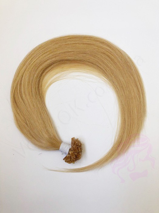 Волосся для гарячого нарощування на капсулах, 55 см, пряме, 100 пасм, темний блонд (27)