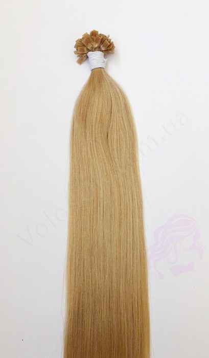 Волосся для гарячого нарощування на капсулах, 55 см, пряме, 100 пасм, темний блонд (27)