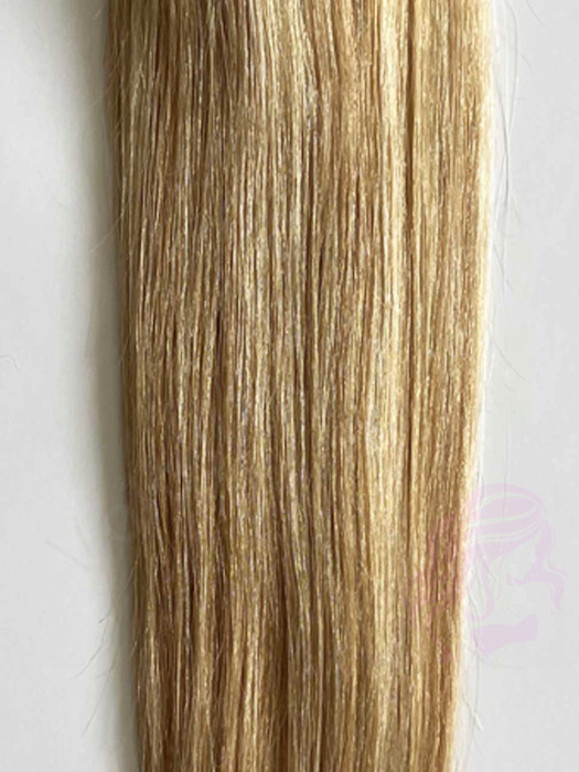 Накладний хвіст з натурального волосся, 50 см, 100г, темний блонд з мелируванням (№27/613))