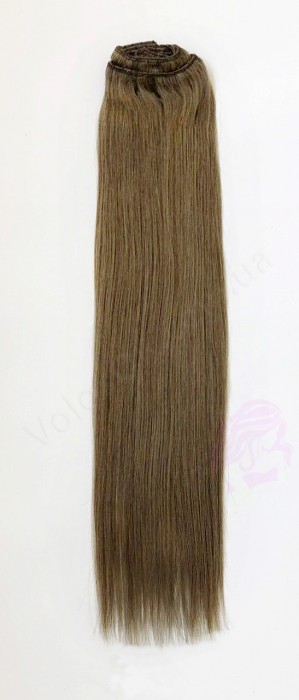 Натуральне волосся на заколках 50 см, 8 пасм, горіх (№08) Натуральне волосся на заколках 50 см, 8 пасм, горіх (№08)