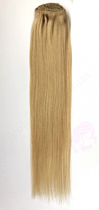 Натуральне волосся на заколках 50 см, 8 пасм, темний блонд (№27) Натуральне волосся на заколках 50 см, 8 пасм, темний блонд (№27)