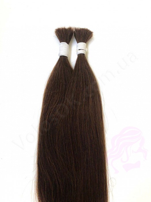 Волосся для нарощування у зрізі 60 см, 100 грам, чорно-коричневе №1B