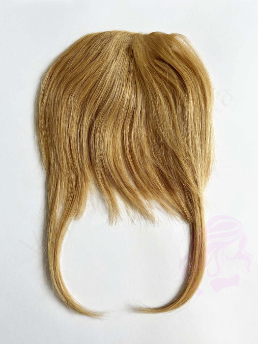 Накладний чубчик з натурального волосся, темний блонд №27.