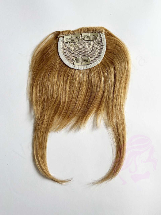 Накладний чубчик з натурального волосся, темний блонд №27.